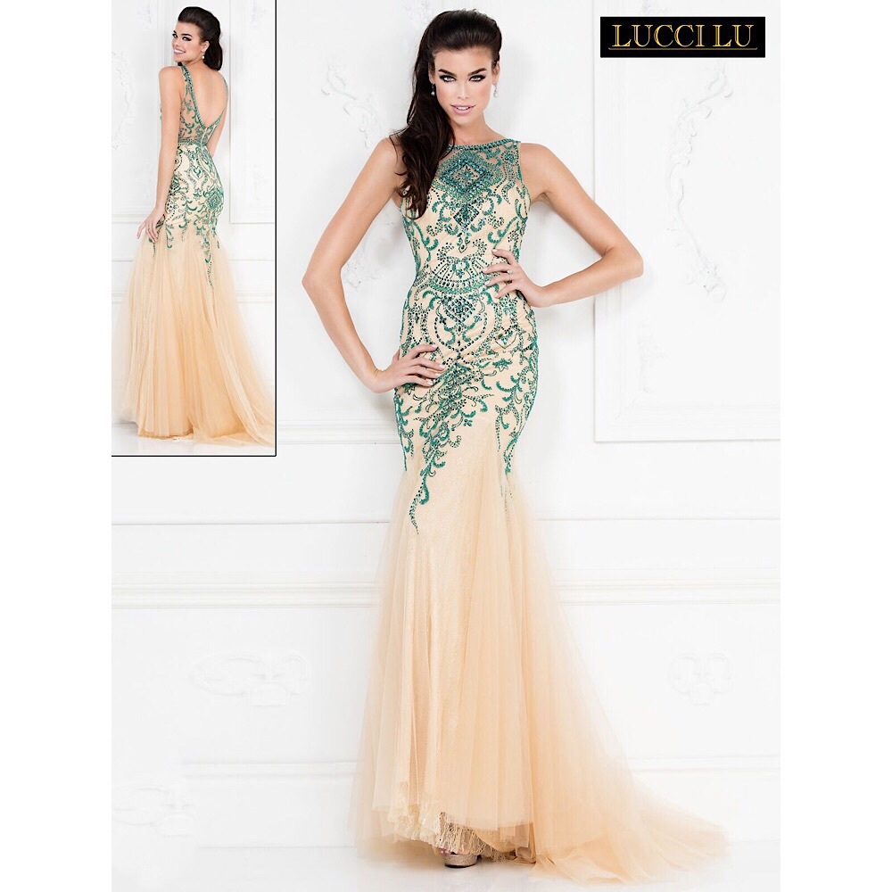 Lucci Lu 2026 Jade/Nude Prom Dress